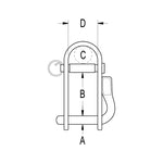 Halyard shackle ss 3/16