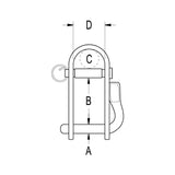 Halyard shackle ss 3/16